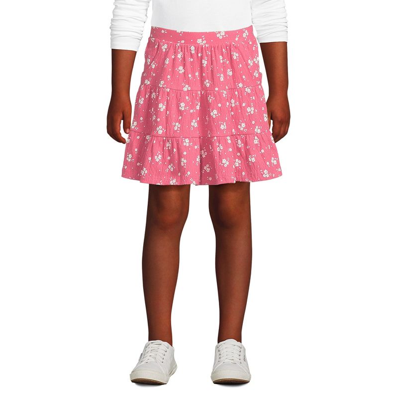 Lands' End Kids Knit Gauze Tiered Skirt, 3 of 4
