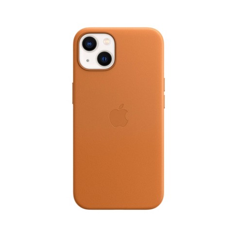 iphone 13 leather case with magsafe golden brown