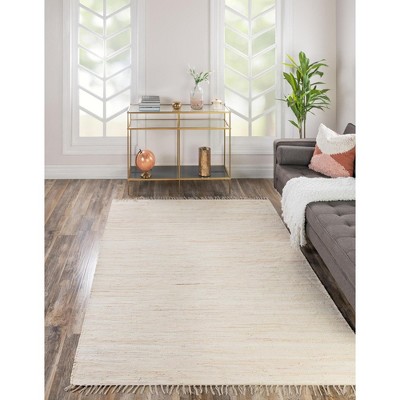 Unique Loom 4' 0 X 6' 0 Striped Chindi Cotton Rectangle Area Rug : Target