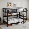Hrinhom Metal FULL XL Over Twin Bunk Bed With Desk And Charging Station - 2 of 4