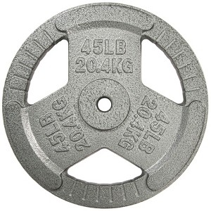 Sapphtopaz Standard Cast Iron Weight Plates for Barbell, 1-Inch Barbell Plates for Strength Training in Home & Gym, Multiple Weights - 1 of 4