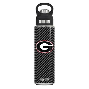 NCAA Georgia Bulldogs Carbon Fiber Wide Mouth Water Bottle - 24oz - 1 of 3
