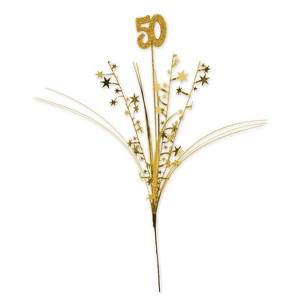 Beistle Glittered  Metallic Star Spray, Choose Your Milestone, 23", (6/Pkg) - 1 of 1