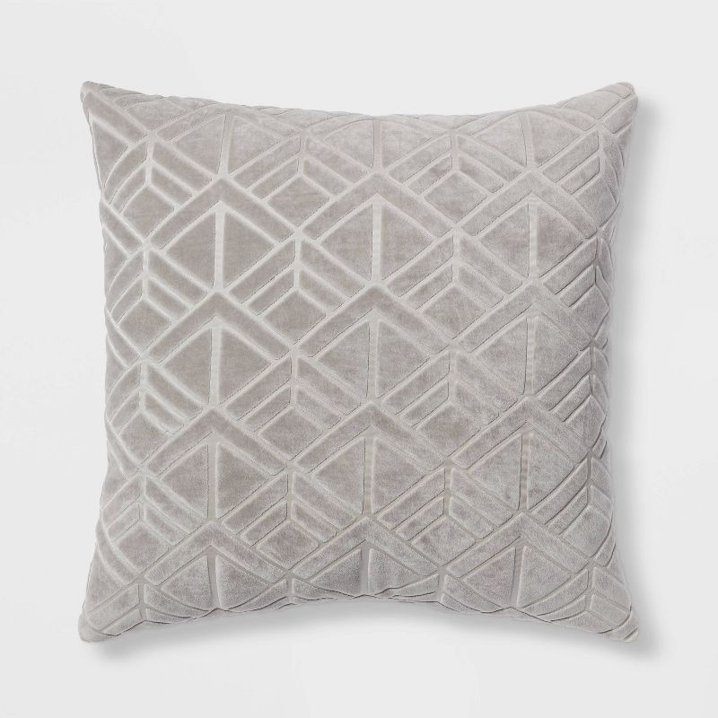 Euro Carved Velvet Jacquard Decorative Throw Pillow - Threshold™, 1 of 8
