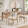Christopher Knight Home Kranthis 5 Piece Mid-Century Modern Rubberwood Upholstered Dining Set - 2 of 4