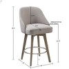 Bar Stool with 360 Degree Swivel Seat For Dining Room, Coffee Shop, Multi-color Available - 2 of 4