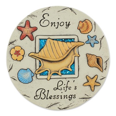 Cement "Enjoy Life's Blessings" Stepping Stone - Zingz & Thingz