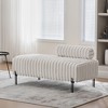 Sapphtopaz Modern Ottoman with Adjustable Back Upholstered Entryway Bench with Metal Legs Mini Loveseat End of Bed Bench for Living Room,Bedroom - 2 of 4