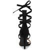 Allegra K Women's Open Toe Strappy Lace Up Stiletto High Heel Sandals - 4 of 4