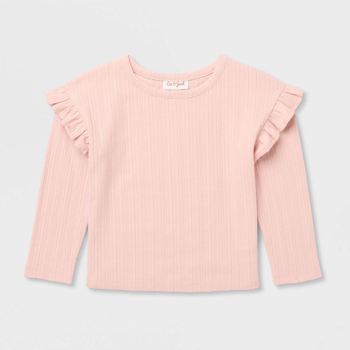 Toddler Girls' Long Sleeve Ruffle T-Shirt - Cat & Jack™ - thumbnail 10