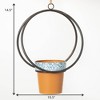 Sullivans Hanging Metal Ring Metal Planter 14.5"H Brown - 4 of 4