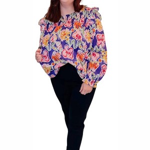 Women's Floral Print Top - Jodifl - 1 of 3