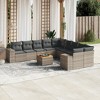 vidaXL Garden Sofa Set Gray, Dark Gray PE Rattan Large Modular - 2 of 4
