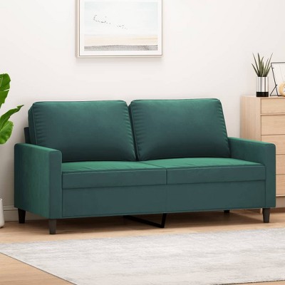 vidaXL 2-Seater Sofa Dark Green 55.1 in. Velvet
