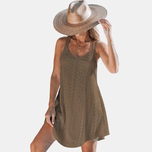 Women's Chic Smocked Cami Cover-Up Dress - Cupshe - 1 of 4