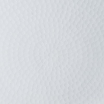 White Round Hammered Metal Accent Stool