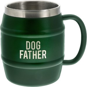 Pavilion Gift Company - Dog Father - 15 oz Stainless Steel Double Wall Stein - Portable Drinkware - 1 of 4