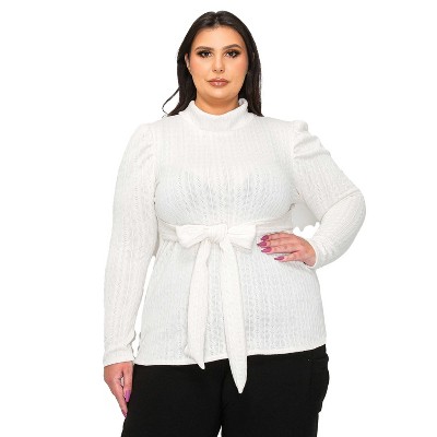 L I V D Women's Catriona Waist Tie Sweater
