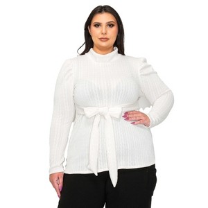 L I V D Women's Catriona Waist Tie Sweater - 1 of 3
