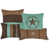 Home Mart Goods 7 Piece Teal Brown Southwestern Star Soft Bedding Comforter Set - 2 of 4
