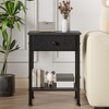 VECELO Modern X-Design Nightstand, End/Side Table with Fabric Drawer & Open Storage Shelves for Bedroom or Living Room - 4 of 4