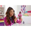 Barbie Extra Fashion Doll with Pink-Streaked Brunette Hair in Graphic Hoodie with Accessories & Pet - 2 of 4