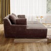 77.8" Oversized Corduroy Double Chaise Lounge Cloud Plush Sofa Bed with Throw Pillows - 4 of 4