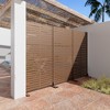 72" H×70"W Dovelina Brown Outdoor Freestanding Metal Privacy Screen Decorative Garden Fence - 3 of 4