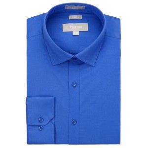 Men's Slim Fit Spandex Dress Shirt From Marquis - 1 of 4