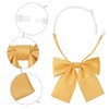 INSPIRE CHIC Women's Metallic Shiny Solid Color Square End Bow Ties - 3 of 4