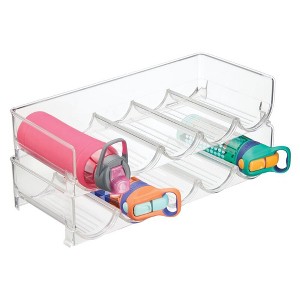 mDesign Water Bottle / Wine Rack Storage Organizer, 2 Pack - Light Gray - 1 of 4
