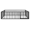 Sapphtopaz Twin Size Bed Frame Metal Floor Bed with Fence and Door Bedroom Furniture, Easy Assembly, No Box Spring Needed - 3 of 4