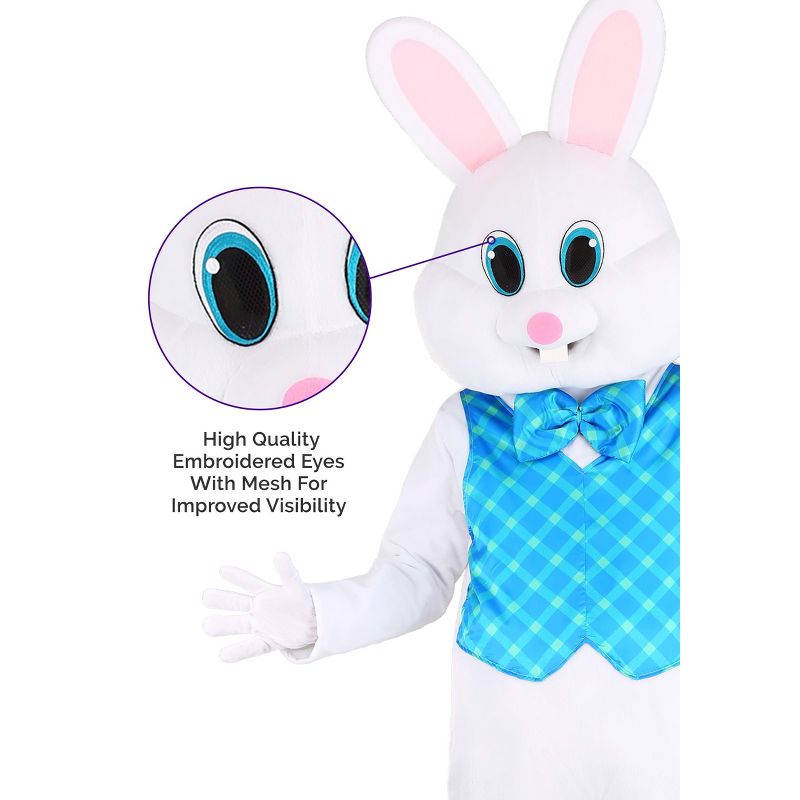 HalloweenCostumes.com One Size Fits Most   Sweet Easter Bunny Adult Costume, White/Pink/Blue, 4 of 7