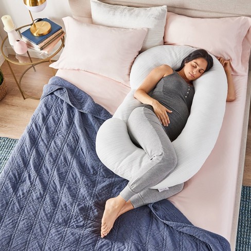 Nue by Novaform C-Shape Pregnancy Pillow with Antimicrobial Cool Cover