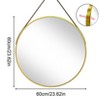 ARTLOGE 24/28/31.5in Round Wall Mirror Bathroom Mirrors with Leather Strap for Over Sink, for Living Room Entryway Wall Decor - 2 of 4