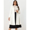 Allegra K Women's Winter Vintage Collared A-Line Double Breasted Long Swing Overcoat - 2 of 4