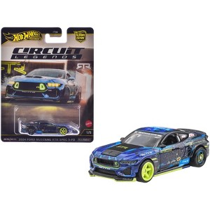 2024 Ford Mustang RTR Spec 5-FD Dark Blue with Graphics "Circuit Legends" Series Diecast Model Car by Hot Wheels - 1 of 4