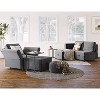 Sectional Sofa, U Shape Sectional Couch, 5 Person Sectional Sofa with Double Chaise Longue for Living Room Furniture, Gray - 3 of 4