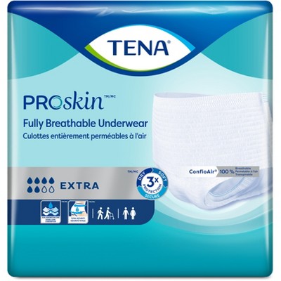  TENA ProSkin Extra Breathable Underwear, Incontinence,  Disposable, Moderate Absorbency, Medium, 16 Count : Health & Household