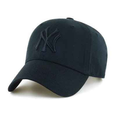 MLB New York Yankees Clean Up Tonal Hat - Black: Adjustable Cotton Baseball Cap