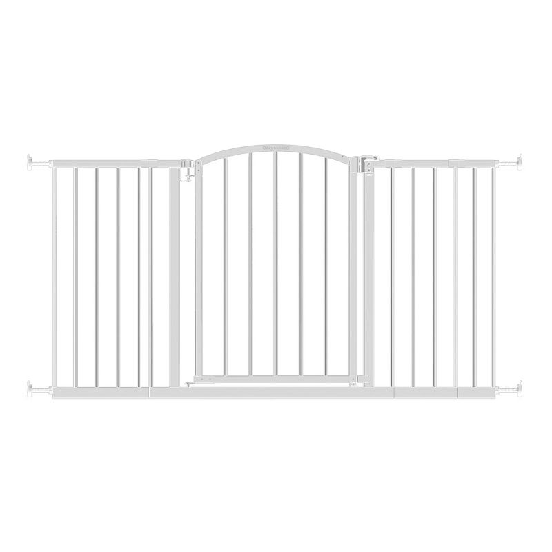 Ingenuity Ozzy & Kazoo Extra Tall Walk Through Dog Gate For Doorways and Stairways, Fits Openings 28 to 51.5 Inches Wide at 27 Inches Tall, White, 1 of 6