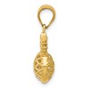 Black Bow Jewelry 14k Yellow Gold 3D Pineapple Pendant, 9mm (3/8 inch) - 2 of 4