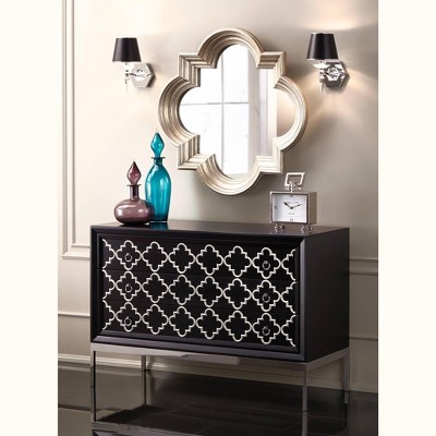 Manhattan Hexagonal Black and Chrome Crystal Wall Sconce