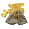 Sweet Corduroy Overalls Set with Yellow Check Shirt, Cap & Shoes for Labubu - 4 of 4