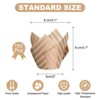 Unique Bargains Greaseproof Oven Safe Cupcake Liners Tulip Baking Cups 150 Pcs - 2 of 4