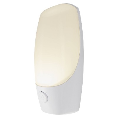 Energizer Manual LED Nightlight: Plug-In Wall Light with On/Off Switch, ETL Listed, 30,000 Hour Bulb Life, White