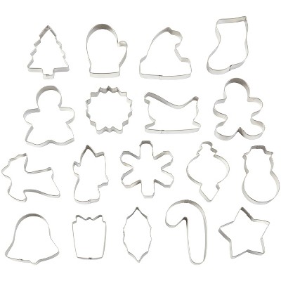 Pieces Metal w/ Storage 30 New Wilton CHRISTMAS HOLIDAY Cookie Cutter Set of
