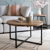 Powell Tyrion Wood and Metal Coffee Table Natural - 2 of 4