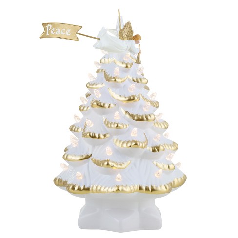 Mr. Christmas Animated Nostalgic Ceramic LED White Christmas Tree - 14" - image 1 of 4