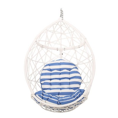 Hanging Egg Swing Chair, Rattan Egg Hanging Chair Hammock Egg Chairs With Plush Waterproof Cushion, Tear Drop Hanging Chair For Indoor Outdoor
